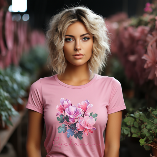 Beautiful Cyclamen Graphic Shirt