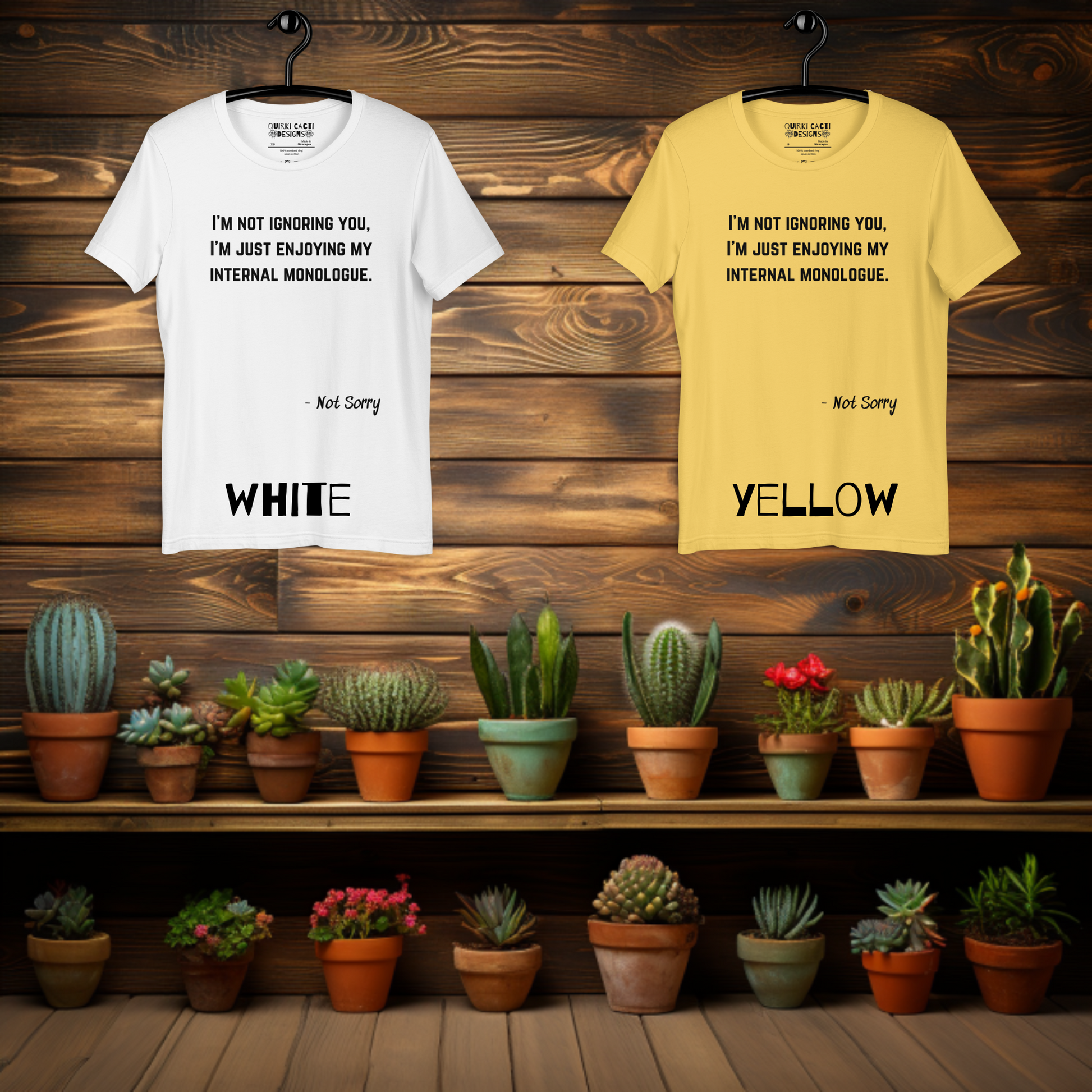 I'm not ignoring you shirt white and yellow