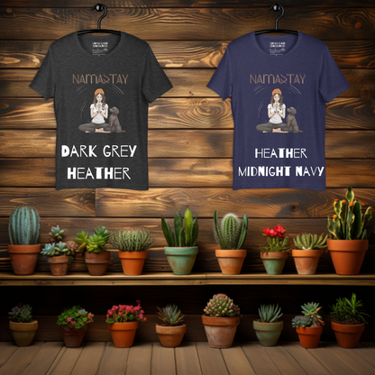 Funny and Cute Yoga shirt for the dog lover spiritual meditation women in your life. Adorable gift for Mom Daughter Dog Lover Conservative Shirt.