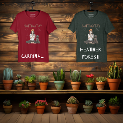 Funny and Cute Yoga shirt for the dog lover spiritual meditation women in your life. Adorable gift for Mom Daughter Dog Lover Conservative Shirt.