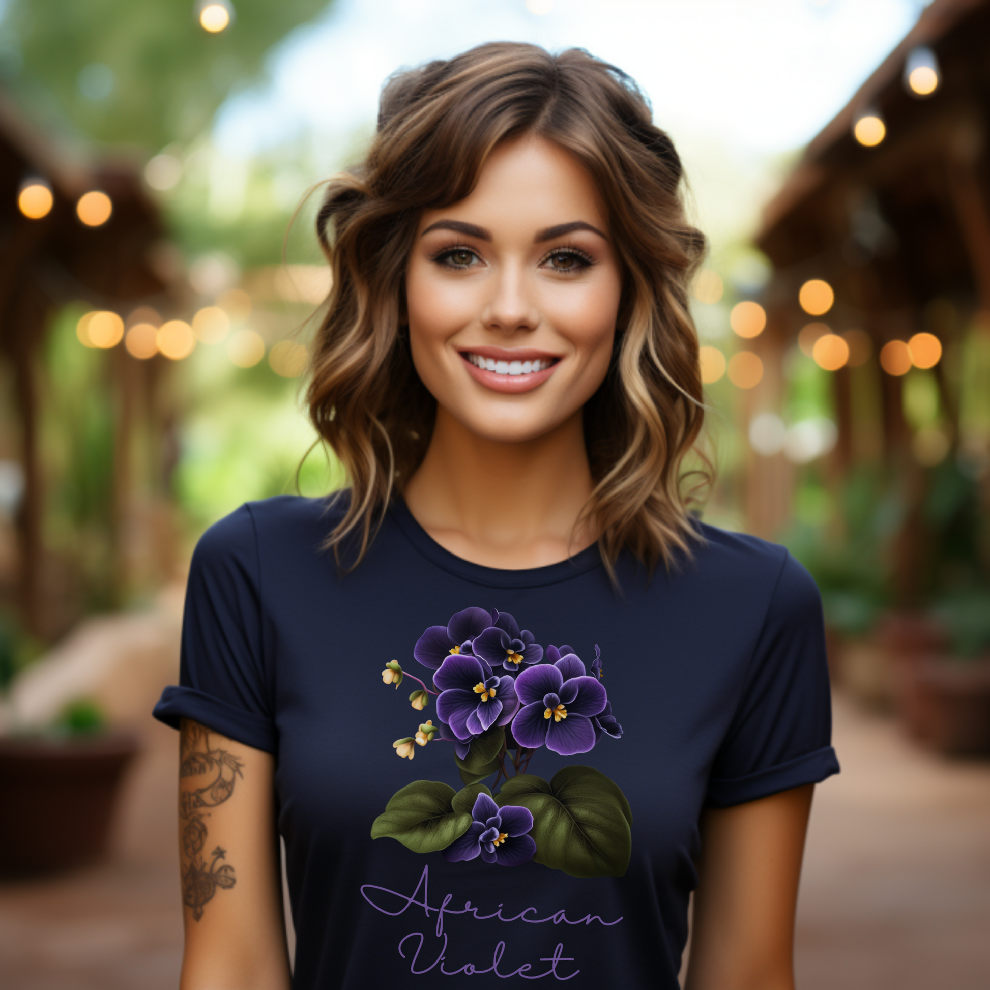 Beautiful purple African Violet Shirt for her.