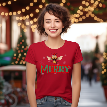 Cute Holiday Shirt for Her Bee Merry