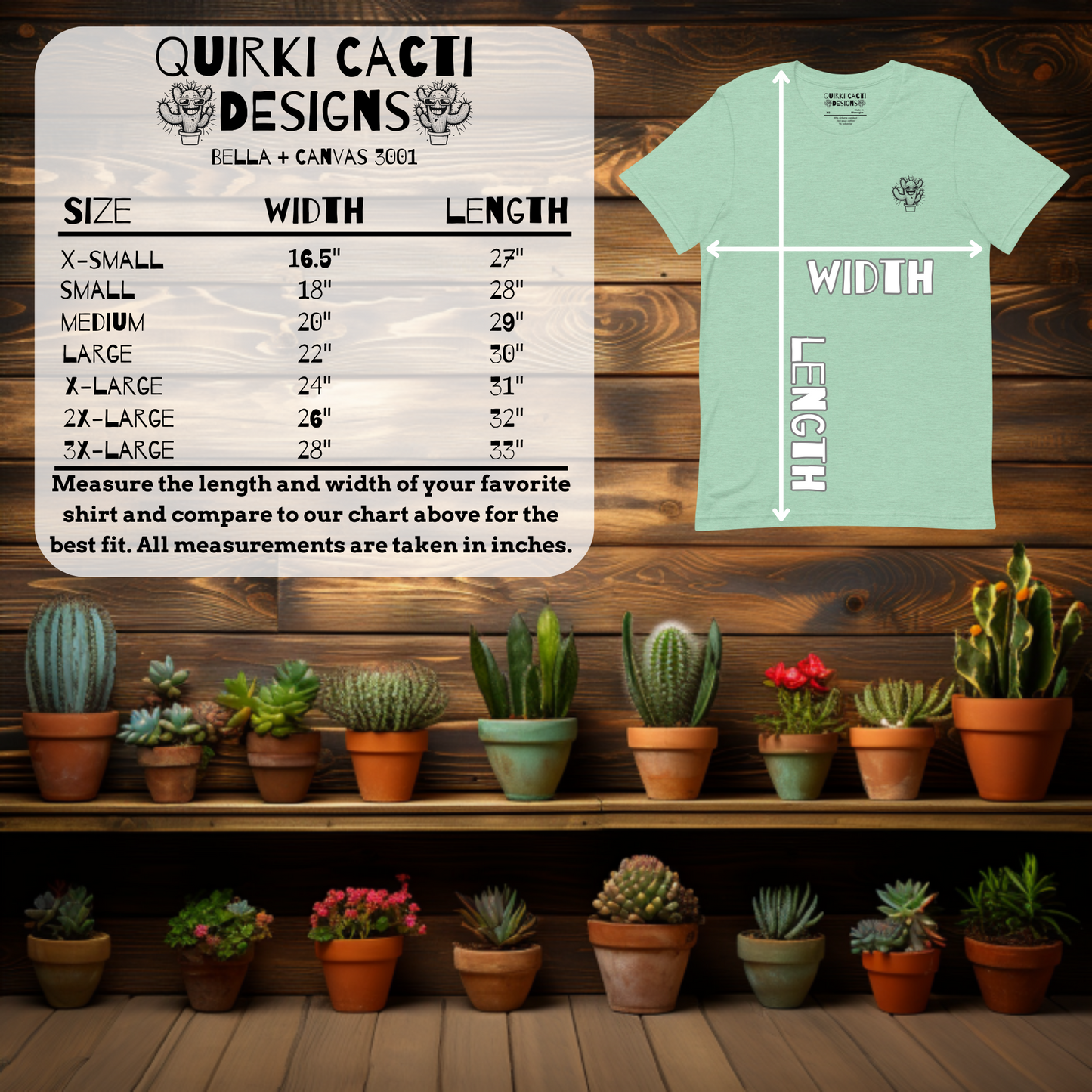 Quirki Cacti Designs Logo Shirt