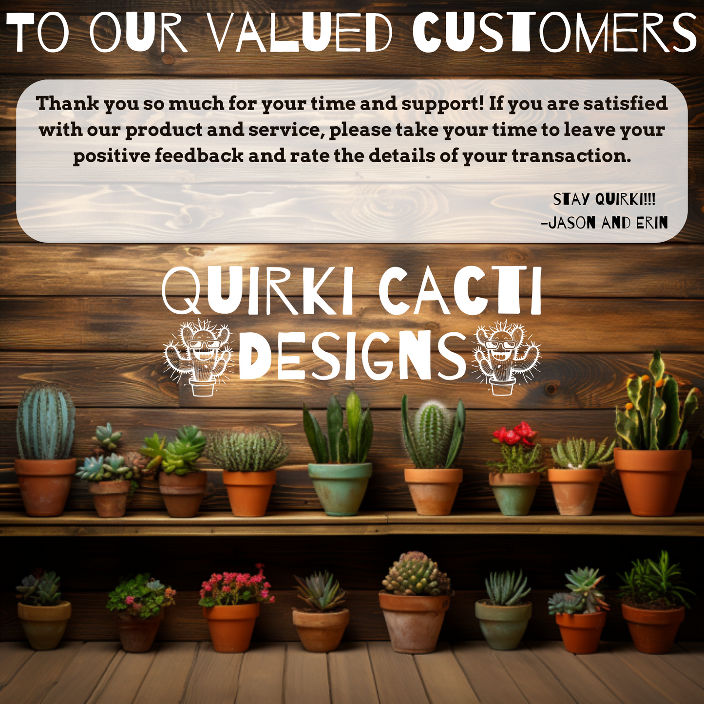 Quirki Cacti Designs Logo Shirt